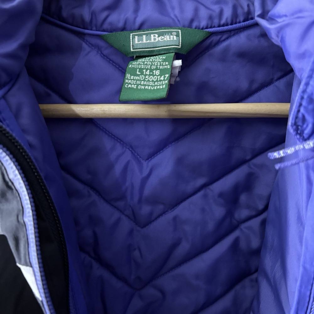 LL Bean Kids All-Weather Jacket 3 In 1 Purple And Black Size L 14-16 - Picture 4 of 6